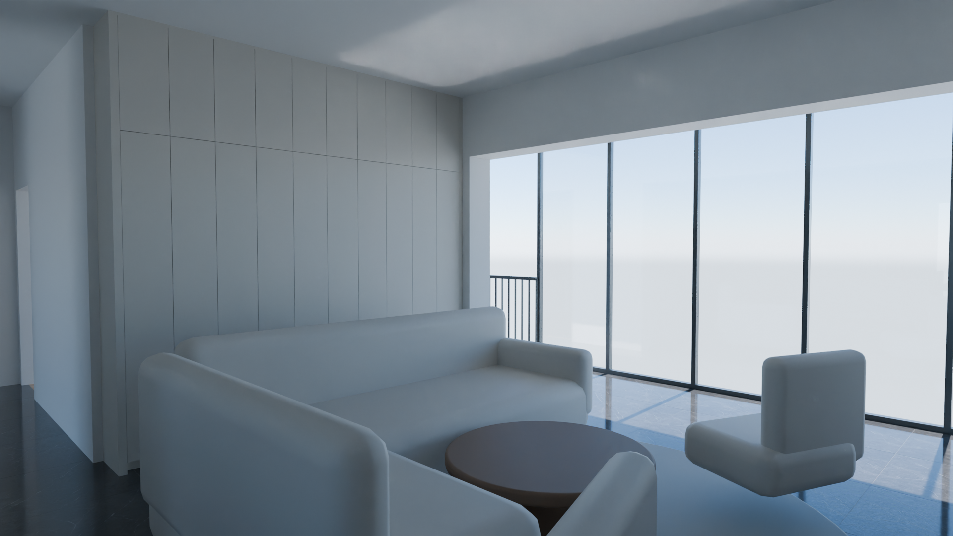 Blender 客厅结构与家具